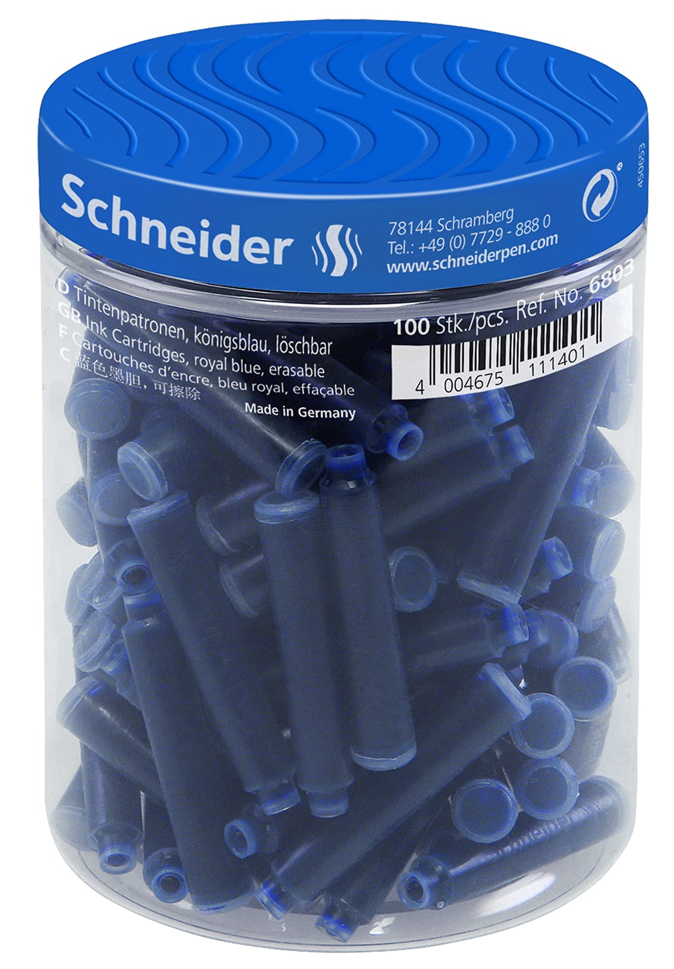 Schneider P006803 Bottle of 100 Cartridges