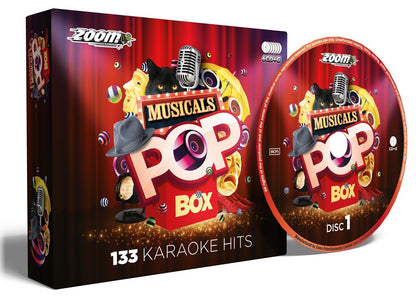 Zoom Karaoke Musicals Pop Box Party Pack - 6 CD+G Box Set - 133 Songs
