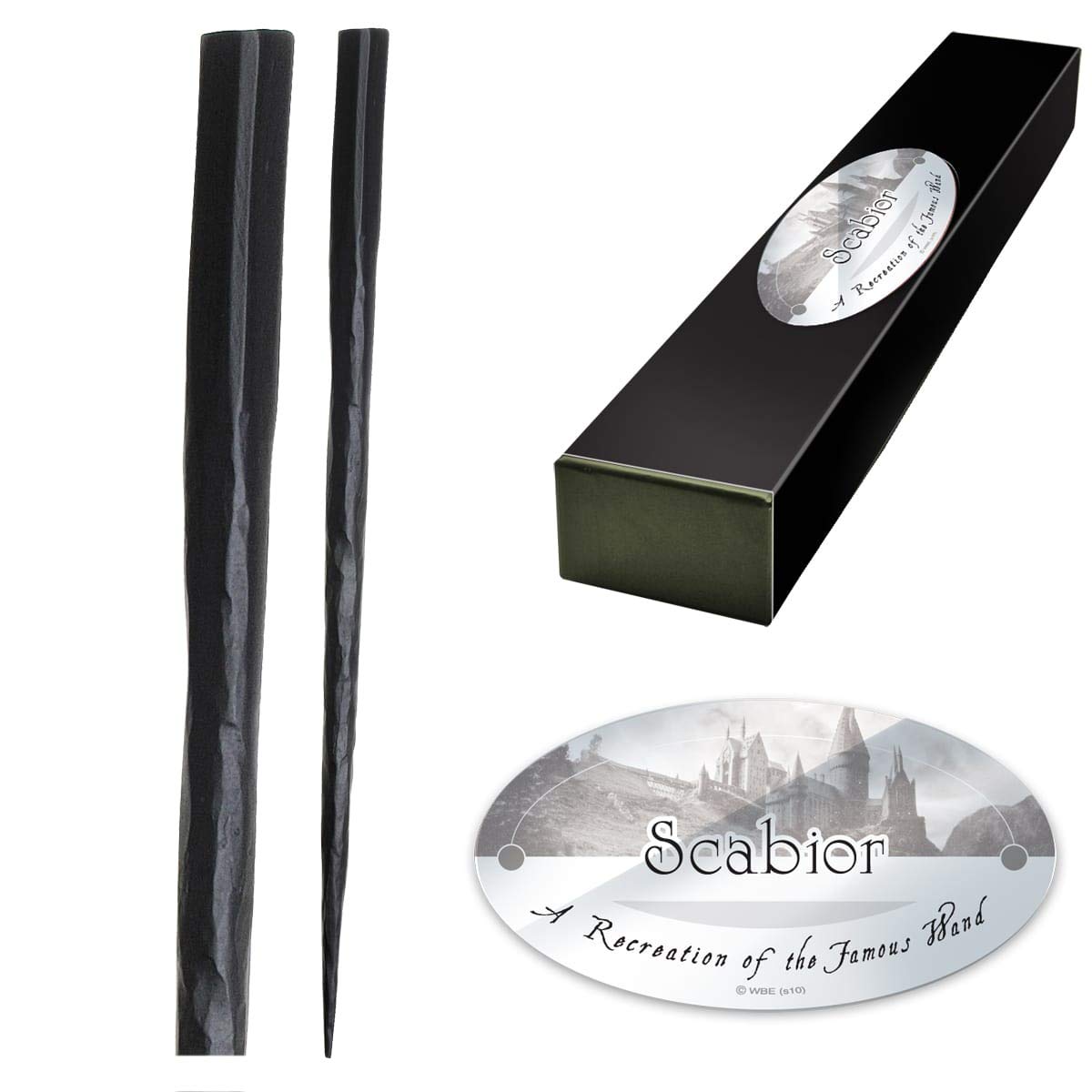 The Noble Collection - Scabior Character Wand - 12in (31cm) Wizarding World Wand With Name Tag - Harry Potter Film Set Movie Props Wands