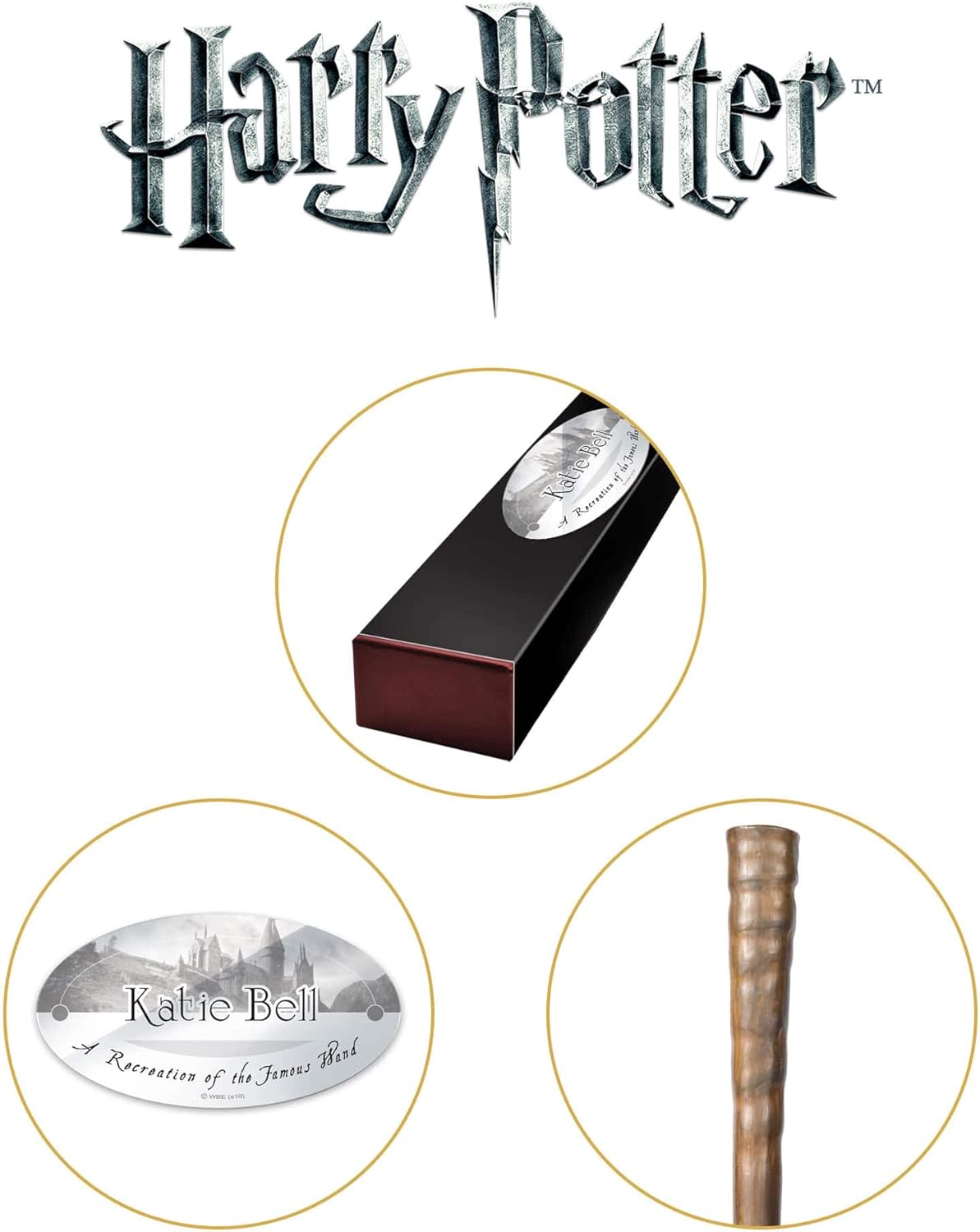 The Noble Collection - Katie Bell Character Wand - 11in (27cm) Wizarding World Wand With Name Tag - Harry Potter Film Set Movie Props Wands