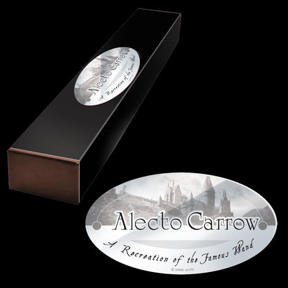 The Noble Collection - Alecto Carrow Character Wand - 13in (33cm) Long Quality Wizarding World Wand With Name Tag - Harry Potter Film Set Movie Props Wands