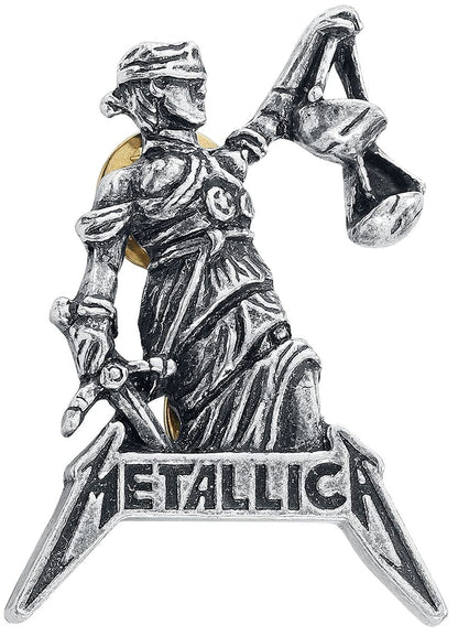 Spilla Justice for All, one size, Pewter