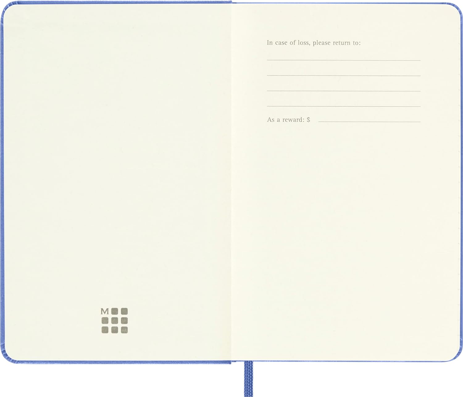 Moleskine - Classic Notebook, Ruled Notebook, Hard Cover and Elastic Closure, Size Pocket 9 x 14 cm, Colour Hydrangea Blue, 192 Pages