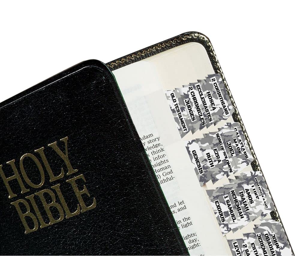 Tabbies 58412 Urban Camo Pink Bible Indexing Tabs, Old & New Testaments, 90 Tabs Including 66 Books, 11 Reference, 6 Personal, 7 Write-on Tabs (58415
