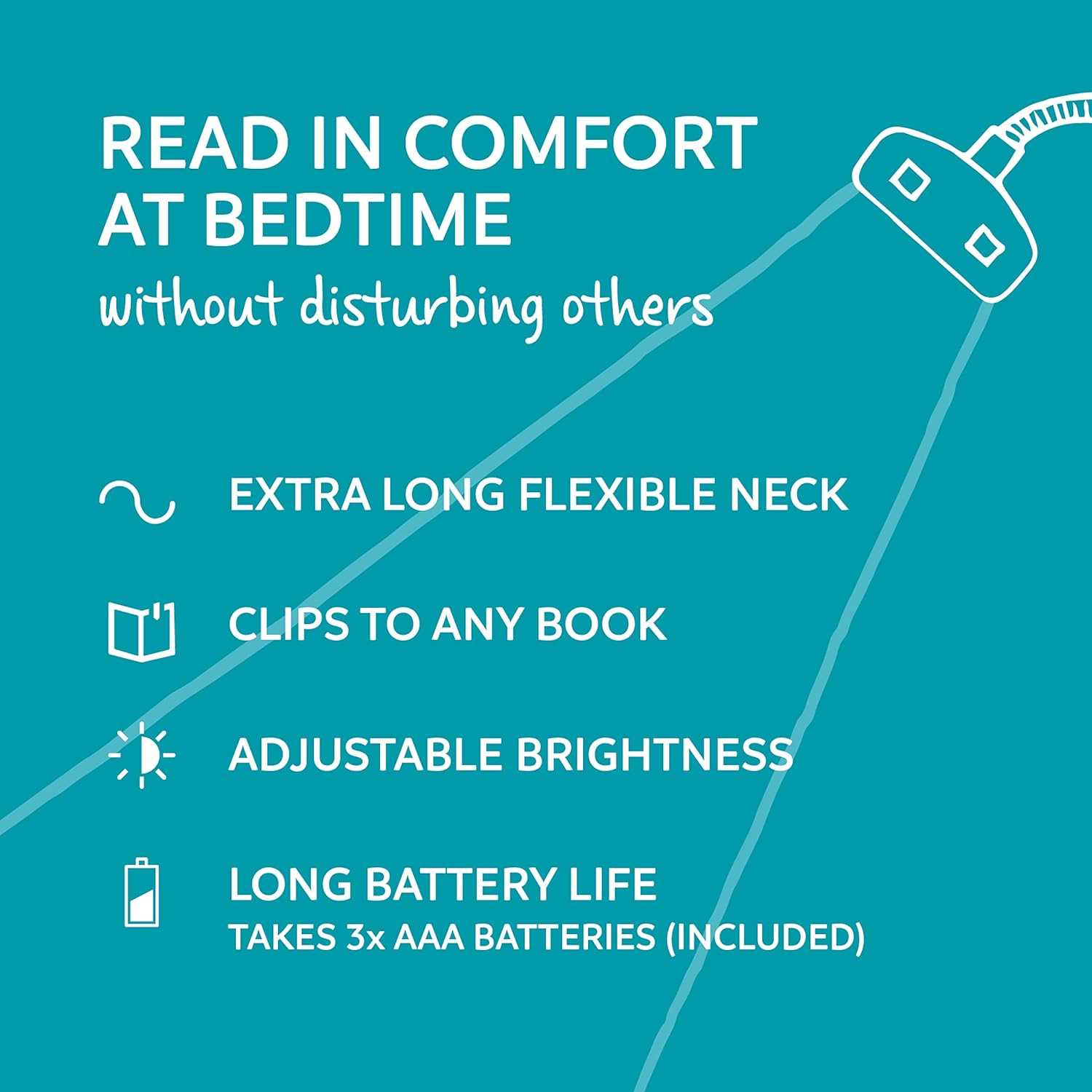 The Really Flexible Book Light (Blue