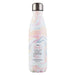 Christian Art Gifts Stainless Steel Double Wall Vaccum Insulated Water Bottle: Give Thanks - Psalm 107:1 Inspirational Bible Verse, Swirled White/Pink Marble for Hot & Cold Beverages, 17 oz.