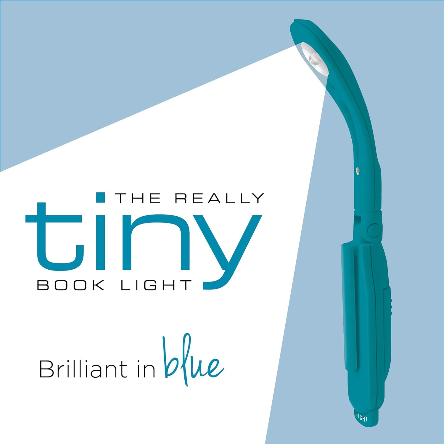 IF Really Tiny Book Light (Blue) – Compact Reading Lights for Books in Bed – Flexible Book Light Clip On – A Great Book Lamp with Batteries Included