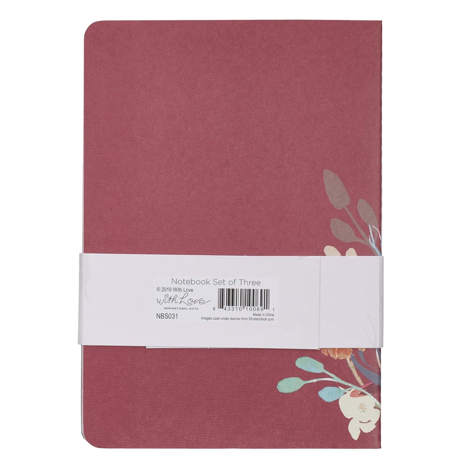 Blessed Is She Notebook Set in Eggplant, Burgundy and Grey with Gold-Foil Accents