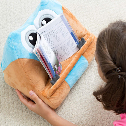 Cuddly Reader Tablet Kissen, Lesekissen Leseständer, Buchhalter Buchstütze, Tablethalter iPad Ständer Owliver