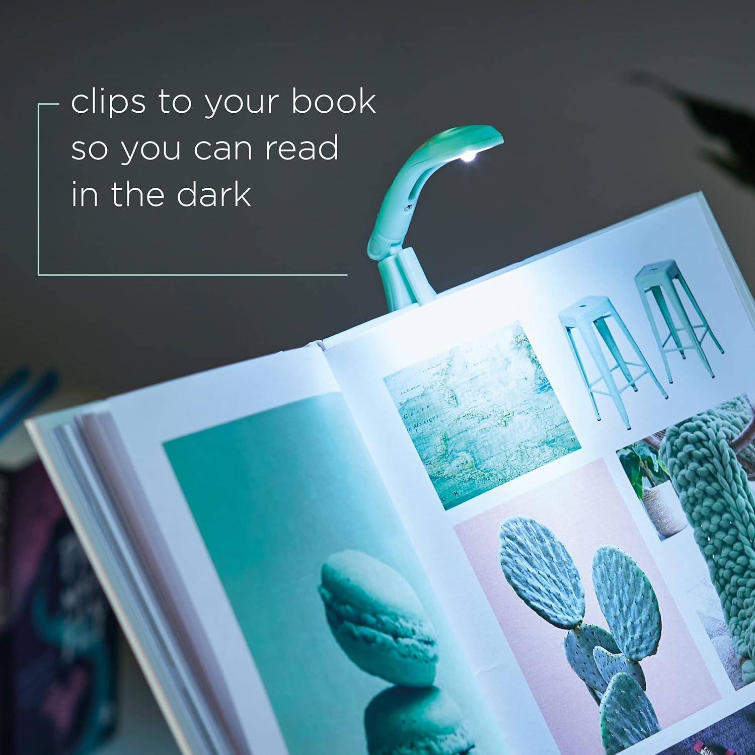 IF Really Tiny Book Light (Mint) – Compact Reading Lights for Books in Bed – Flexible Book Light Clip On – A Great Book Lamp with Batteries Included Mint One Size