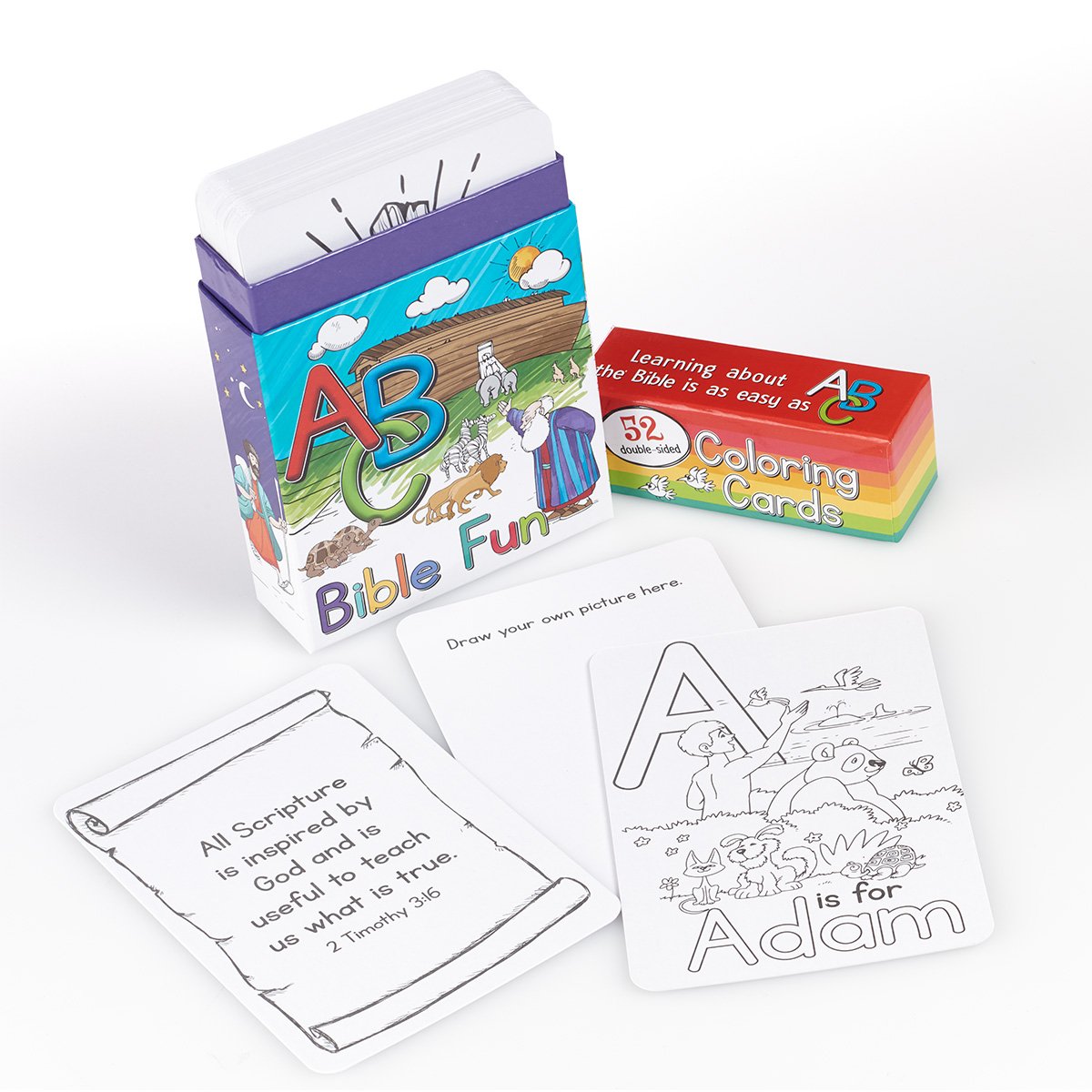 Coloring Cards for Kids: ABC Bible Fun