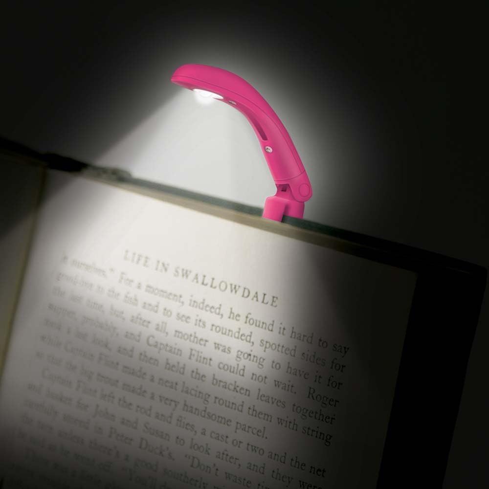 IF Really Tiny Book Light (Pink) – Compact Reading Lights for Books in Bed – Flexible Book Light Clip On – A Great Book Lamp with Batteries Included Pink One Size