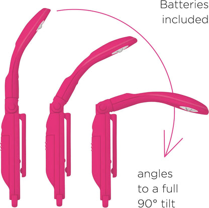 IF Really Tiny Book Light (Pink) – Compact Reading Lights for Books in Bed – Flexible Book Light Clip On – A Great Book Lamp with Batteries Included Pink One Size