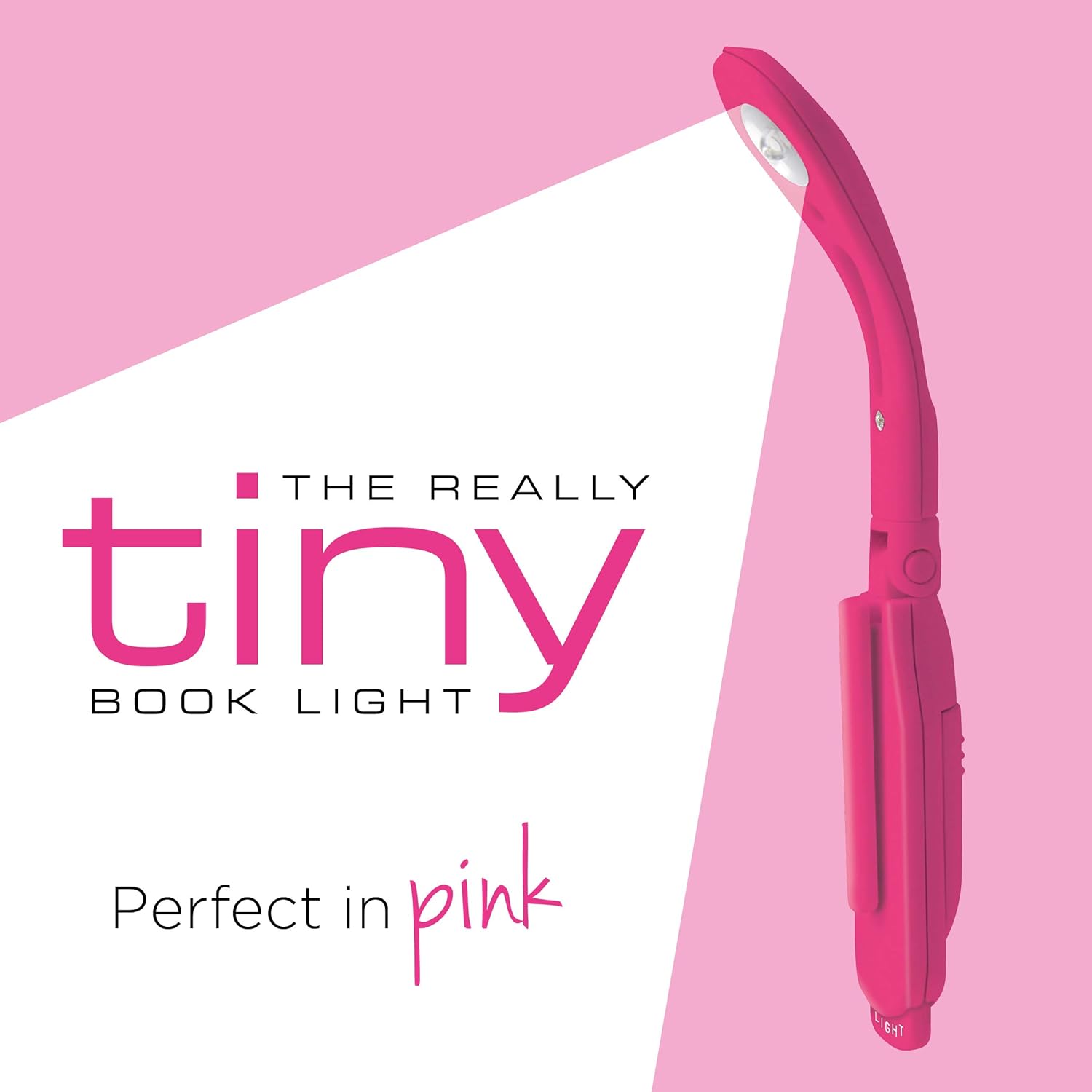 IF Really Tiny Book Light (Pink) – Compact Reading Lights for Books in Bed – Flexible Book Light Clip On – A Great Book Lamp with Batteries Included Pink One Size