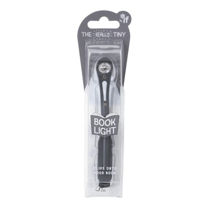 IF Really Tiny Book Light (Grey) – Compact Reading Lights for Books in Bed – Flexible Book Light Clip On – A Great Book Lamp with Batteries Included