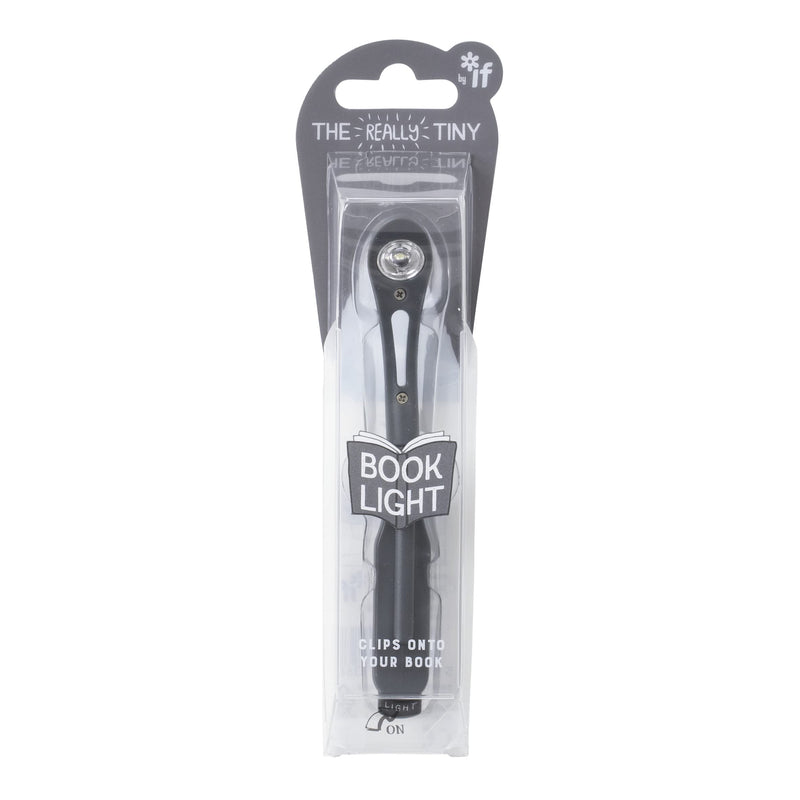 IF Really Tiny Book Light (Grey) – Compact Reading Lights for Books in Bed – Flexible Book Light Clip On – A Great Book Lamp with Batteries Included