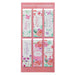 Christian Art Gifts Set of 6 Pink and Purple Blossoms and Butterfly Inspirational Magnetic Bookmark with Scripture, Size Small 2.3" x .75"