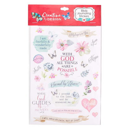 Christian Art Gifts Colorful Stickers for Bible Journaling or Adult Coloring, Scrapbooking or Craft Stickers