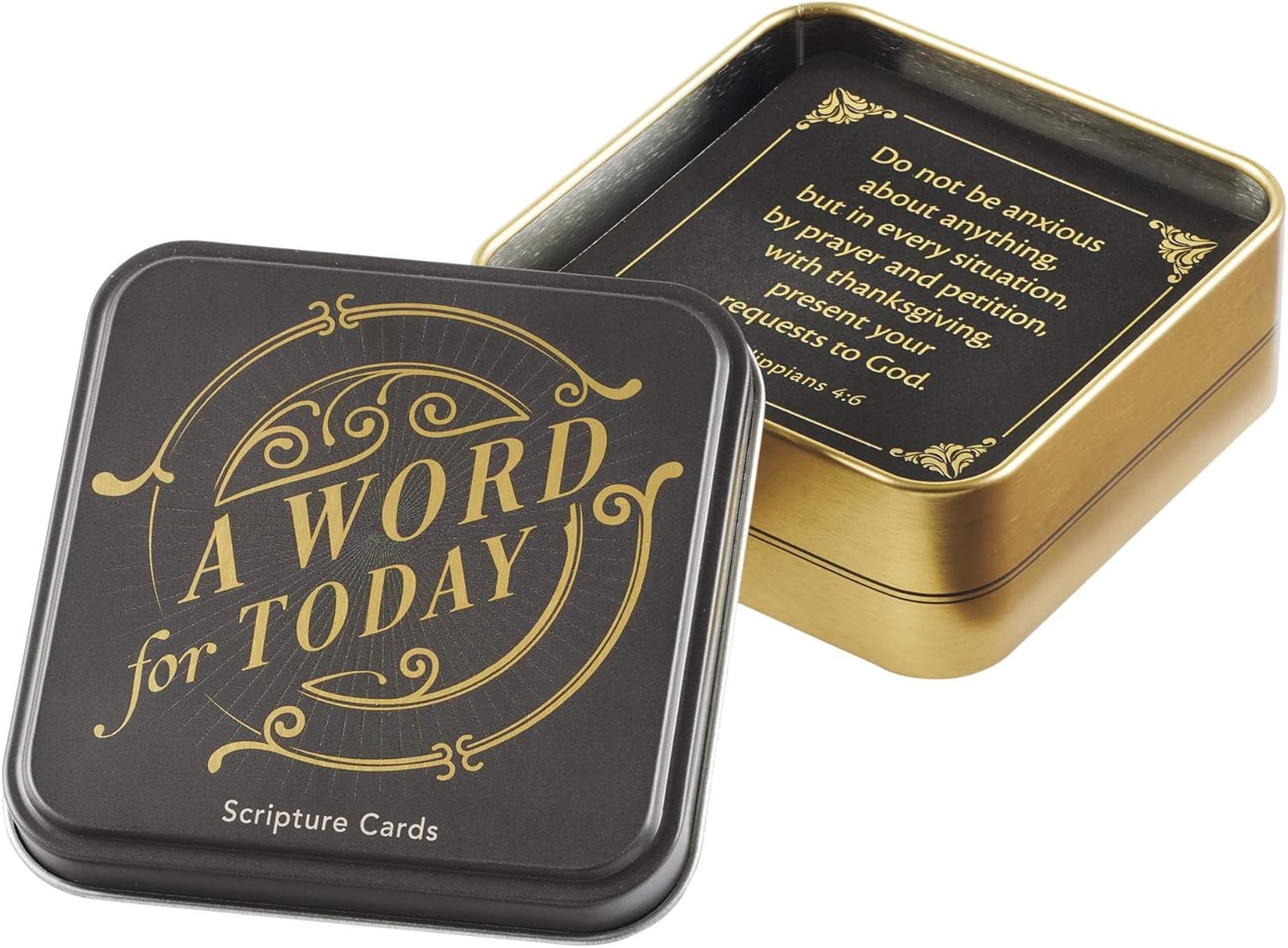 Christian Art Gifts Scripture Prayer Cards In Tin | A Word For Today – 50 Double Sided Cards | Bible Verse Encouraging Gift for Men and Women