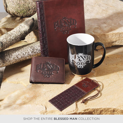 Christian Art Gifts Faux Leather Bookmark Blessed Man Jeremiah 17:7 w/Corded Tassel