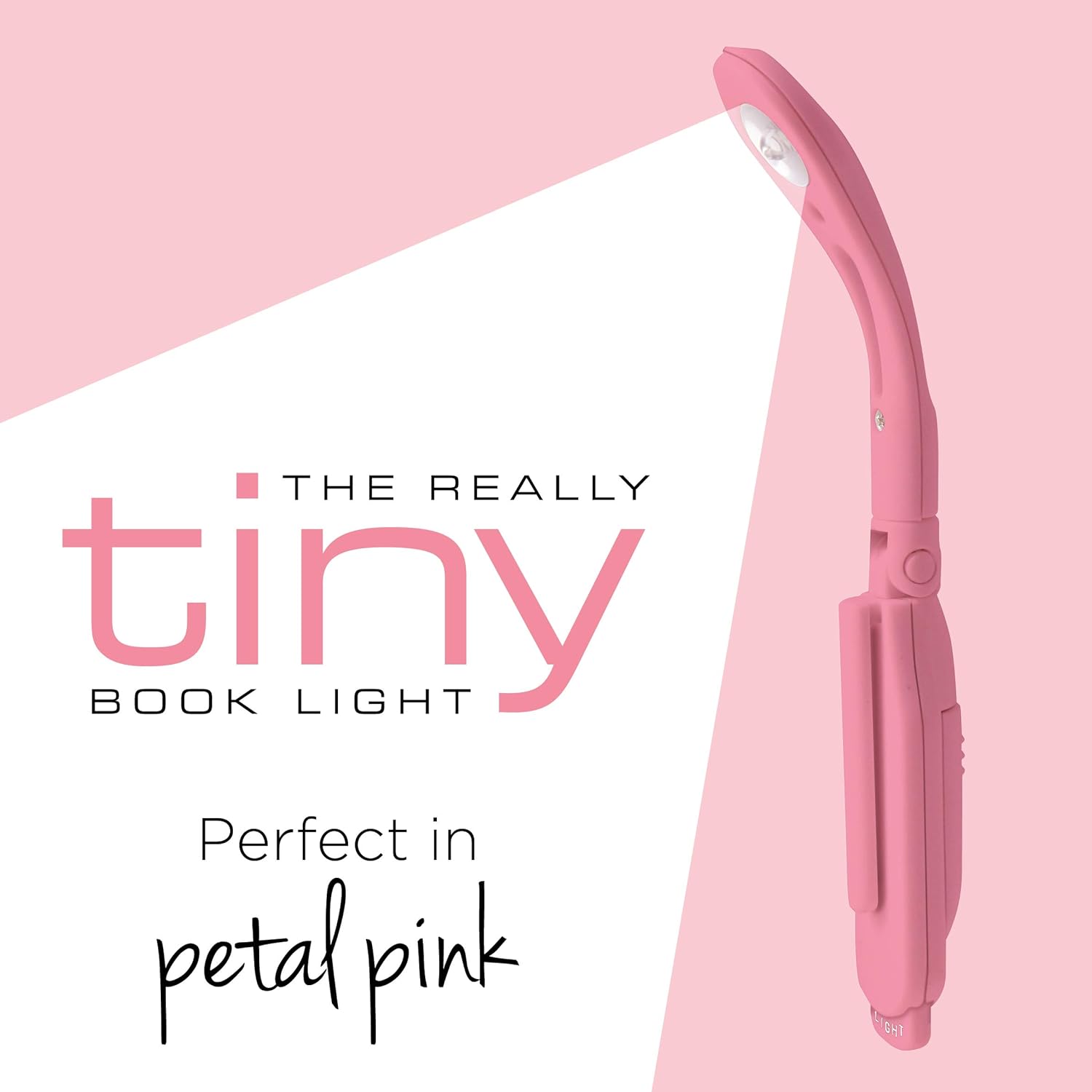 IF Really Tiny Book Light (Pink) – Compact Reading Lights for Books in Bed – Flexible Book Light Clip On – A Great Book Lamp with Batteries Included Petal Pink One Size
