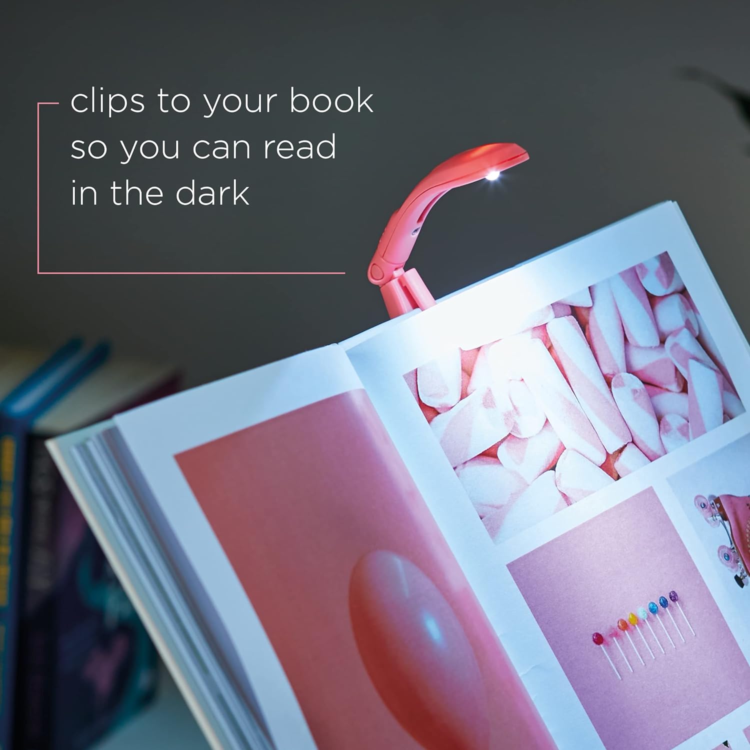 IF Really Tiny Book Light (Pink) – Compact Reading Lights for Books in Bed – Flexible Book Light Clip On – A Great Book Lamp with Batteries Included Petal Pink One Size