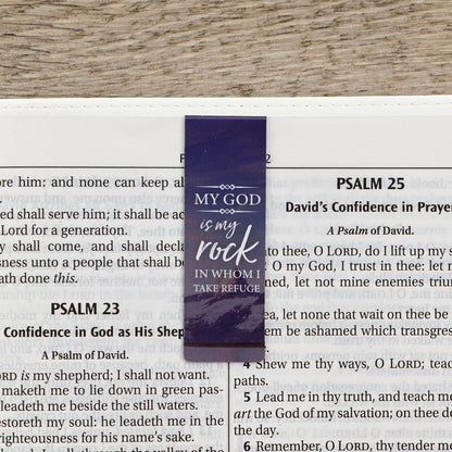 Christian Art Gifts Set of 6 Lift Up Your Hands Scenic Nature Inspirational Magnetic Bible Verse Bookmark with Scripture, Size Small 2.3" x .75"