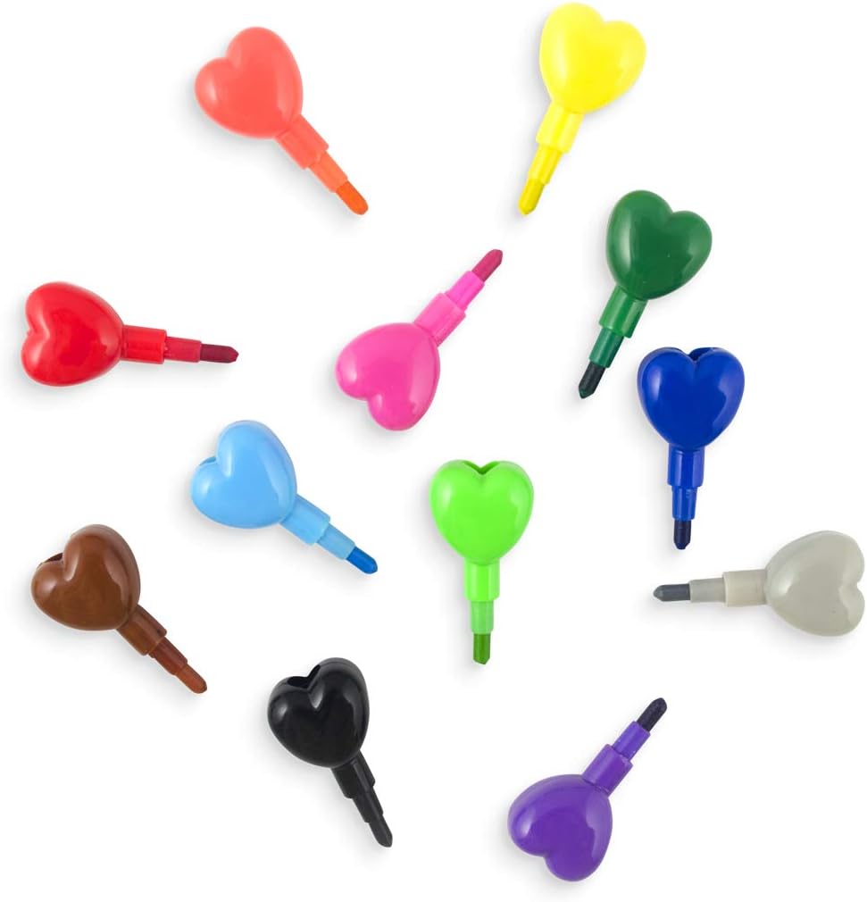 Heart to Heart To Heart Wachs-Set in Herzform, stapelbar, 12 Farben