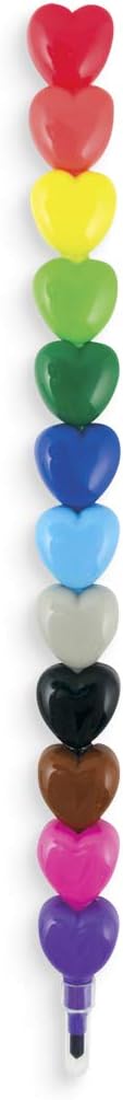 Heart to Heart To Heart Wachs-Set in Herzform, stapelbar, 12 Farben