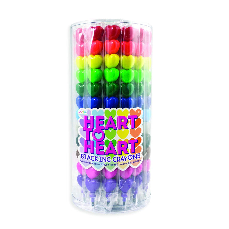 Heart to Heart To Heart Wachs-Set in Herzform, stapelbar, 12 Farben