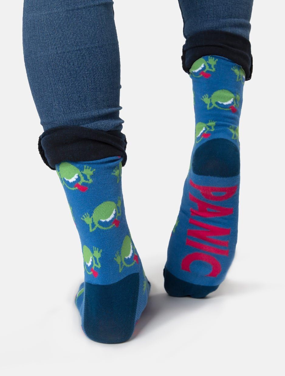 Out of Print Literary and Book-Themed Unisex Cotton Socks for Book Lovers, Readers, and Bibliophiles