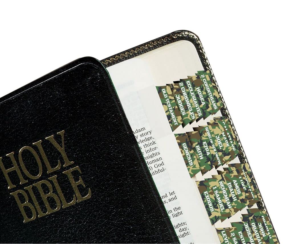 Tabbies Forest Camo Bible Indexing Tabs, Old & New Testaments, 90 Tabs Including 66 Books, 11 Reference, 6 Personal, 7 Write-on Tabs (58411