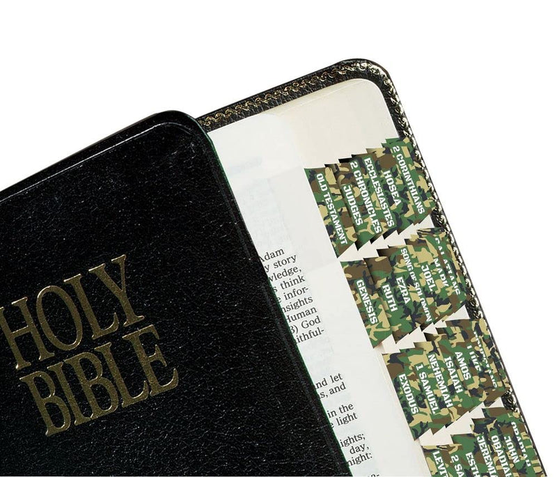 Tabbies Forest Camo Bible Indexing Tabs, Old & New Testaments, 90 Tabs Including 66 Books, 11 Reference, 6 Personal, 7 Write-on Tabs (58411