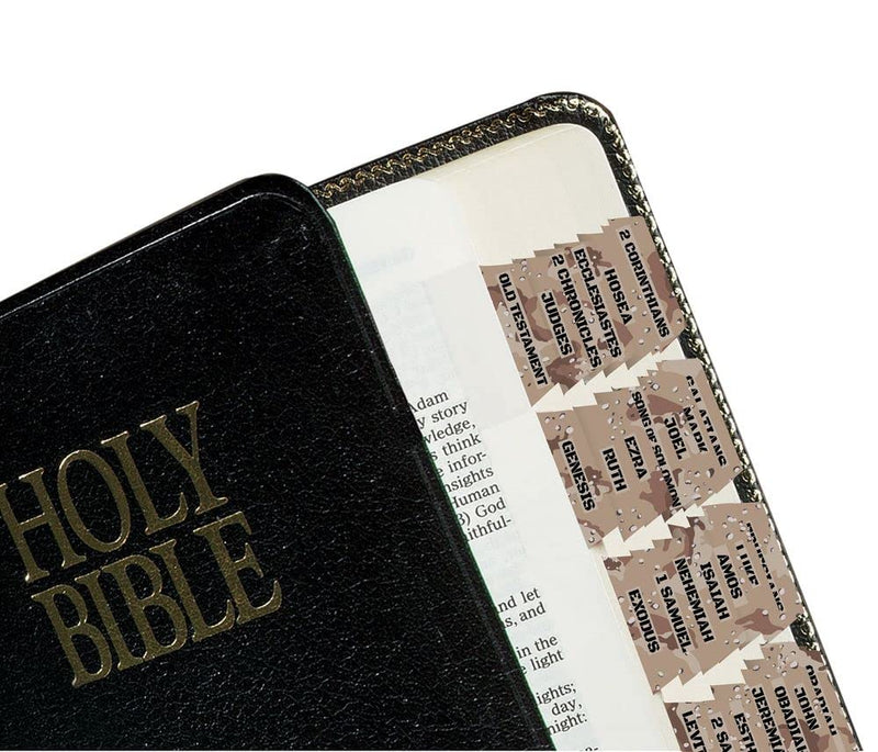 Tabbies Desert Camo Bible Indexing Tabs, Old & New Testaments, 90 Tabs Including 66 Books, 11 Reference, 6 Personal, 7 Write-on Tabs (58414