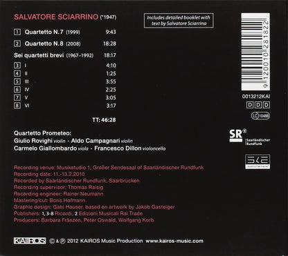 Quartetto No7. & No.8 Sei Quartetti Brevi