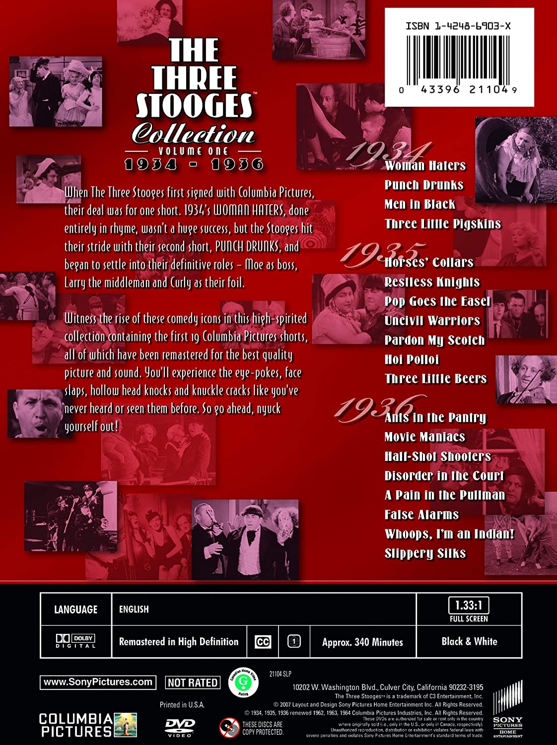 The Three Stooges Collection, Vol. 1: 1934-1936