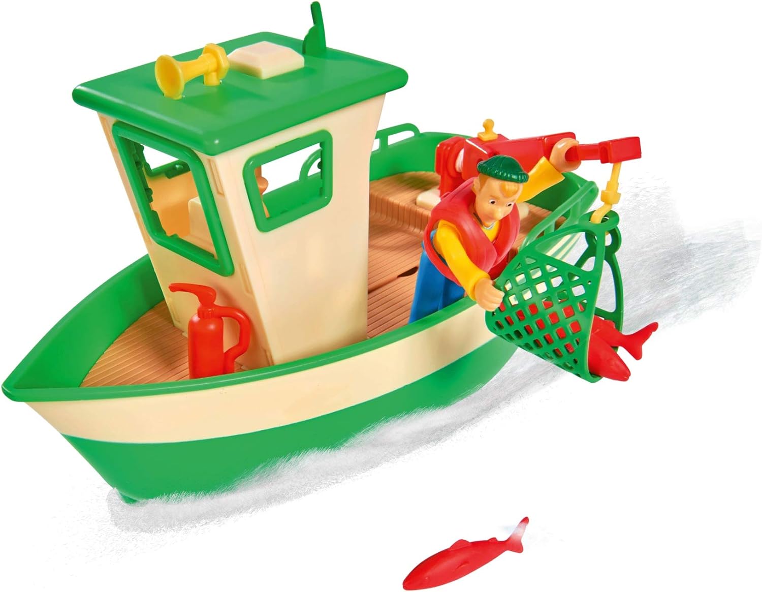 Sam Charlies Fischerboot mit Figur