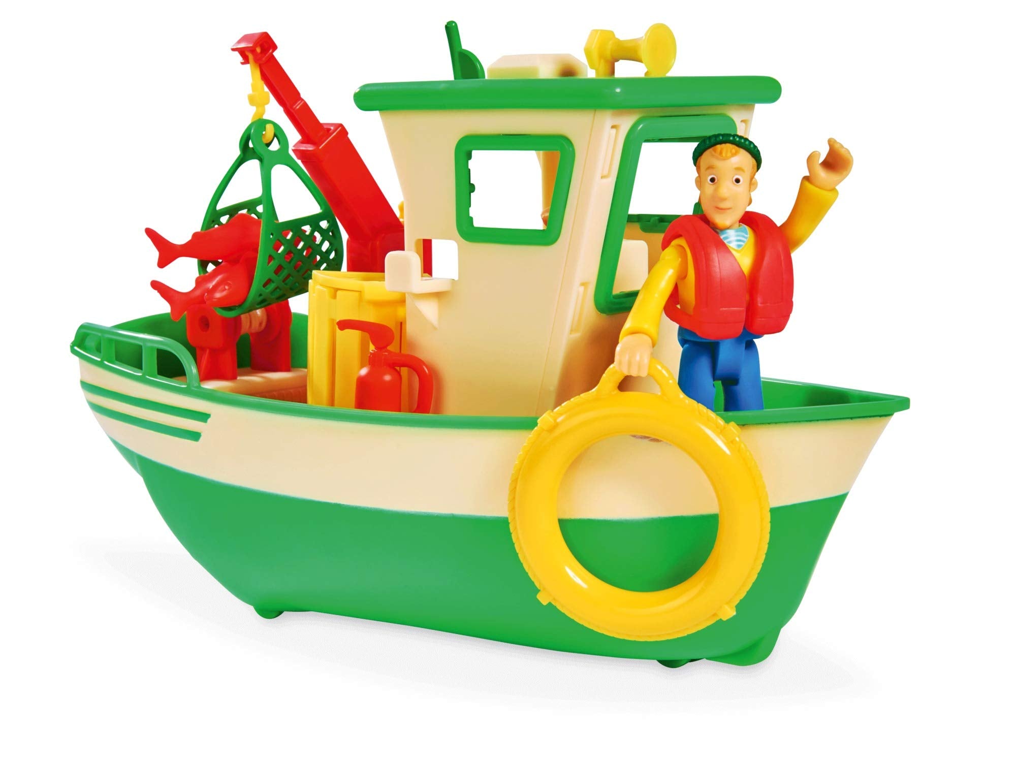 Sam Charlies Fischerboot mit Figur