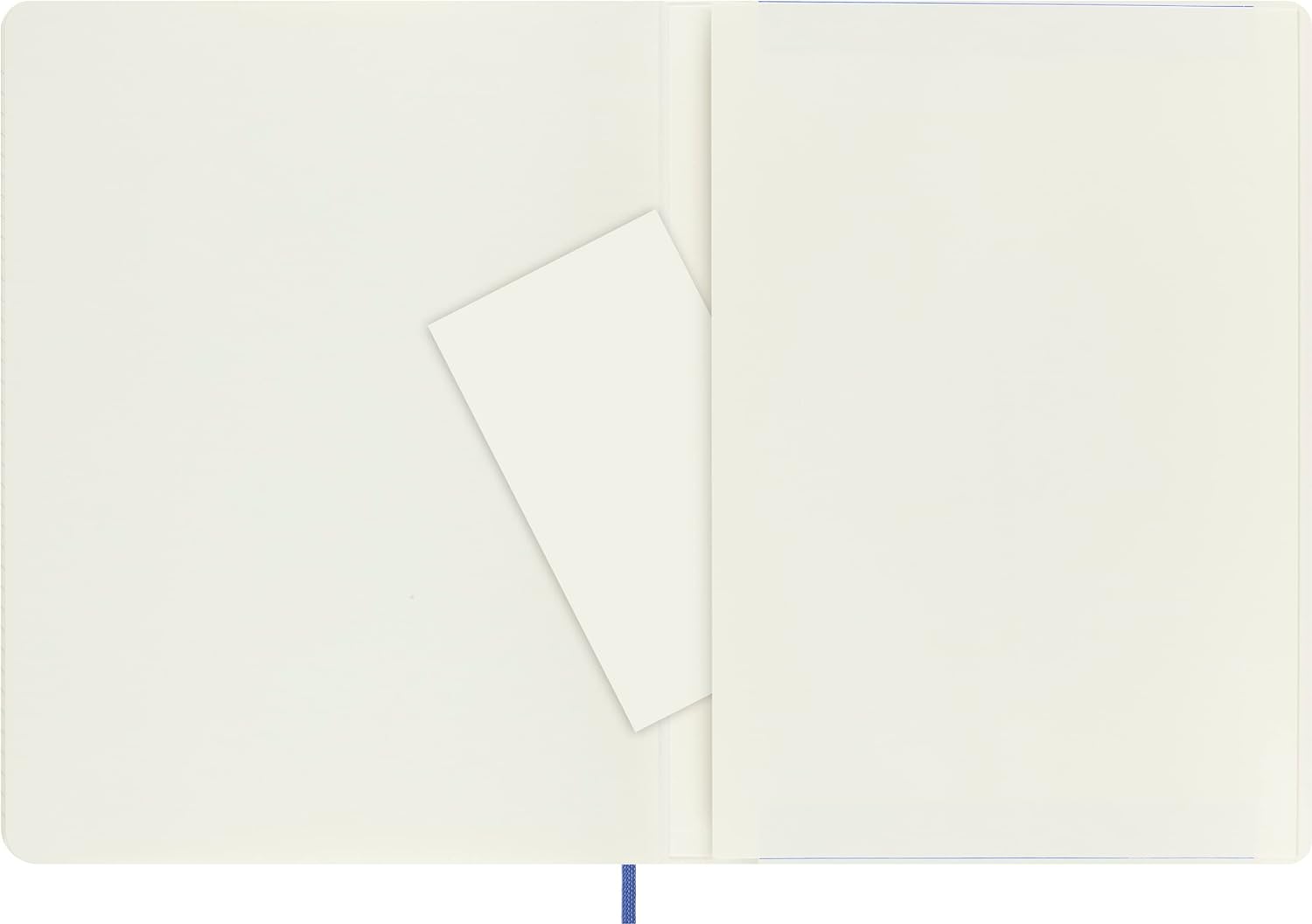 Moleskine - Classic Notebook, Ruled Notebook, Soft Cover and Elastic Closure, Size X-Large 19 x 25 cm, Colour Hydrangea Blue, 192 Pages