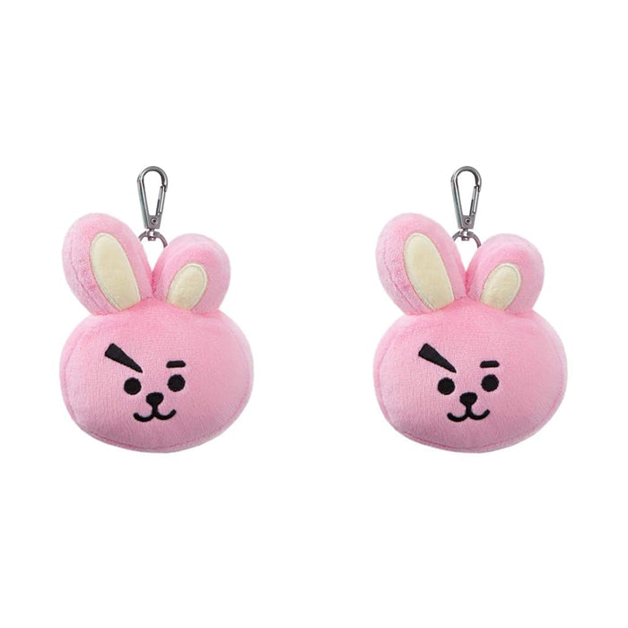 AURORA BT21 Official Merchandise, Cooky Plush Key Clip, 61334, Pink, one Size