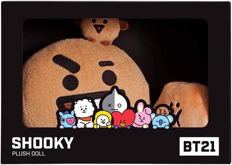 AURORA License BT21 Official Merchandise, SHOOKY Soft Toy, Medium, 61322, Brown