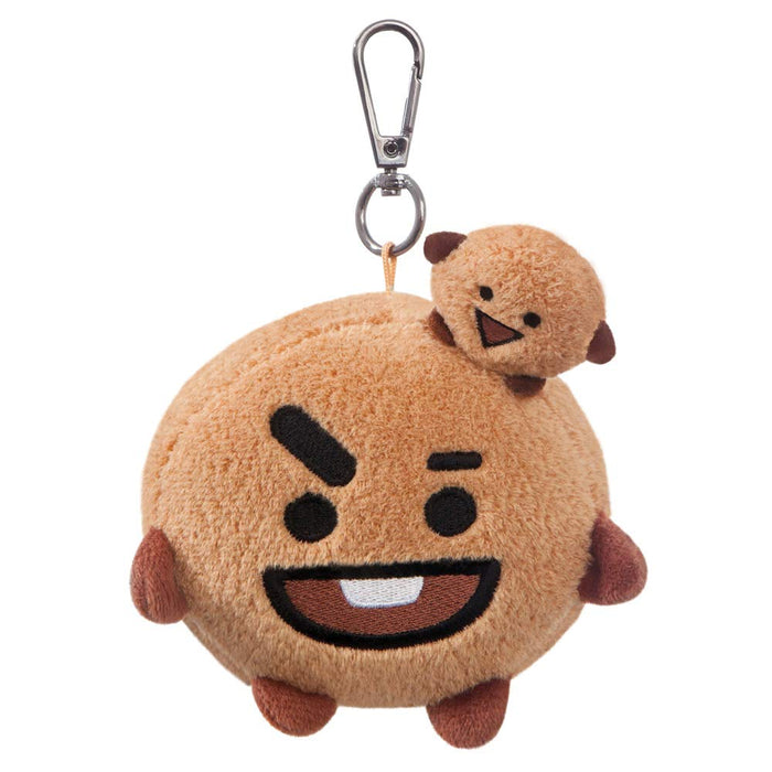 AURORA BT21 Official Merchandise, SHOOKY Plush Key Clip, 61337, Brown, one Size