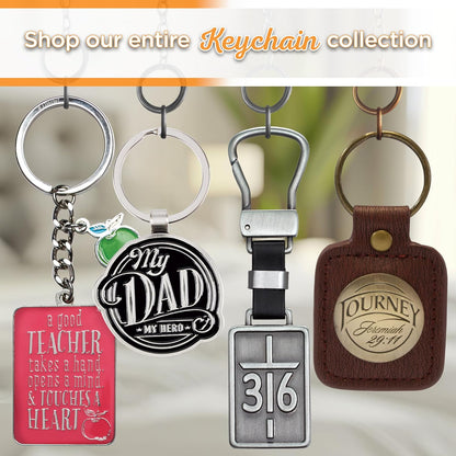 Brown Lux-Leather Keyring I Kn