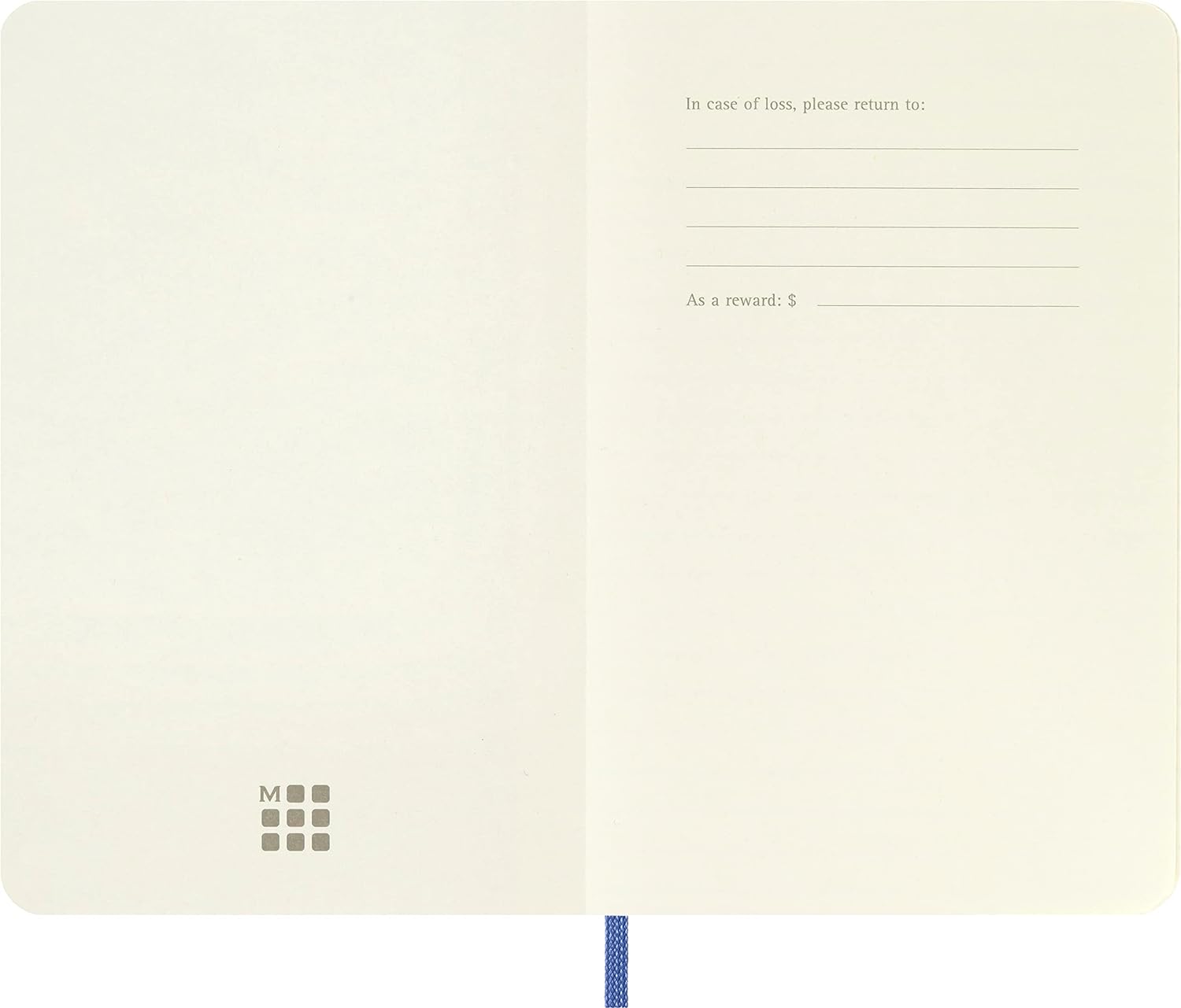 Moleskine - Classic Notebook, Plain Notebook, Soft Cover and Elastic Closure, Size Pocket 9 x 14 cm, Colour Hydrangea Blue, 192 Pages
