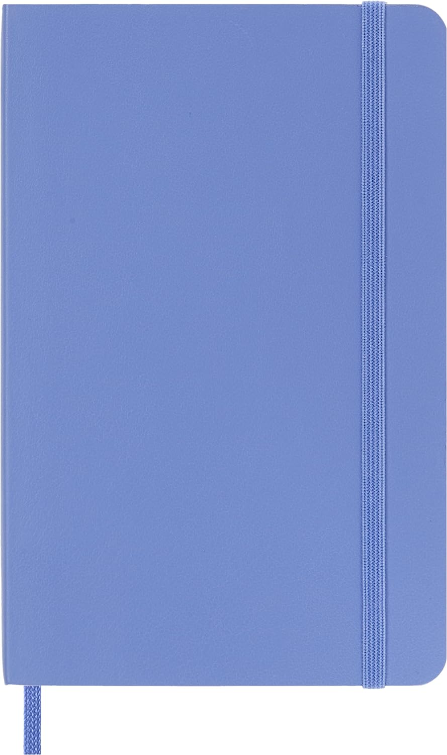Moleskine - Classic Notebook, Plain Notebook, Soft Cover and Elastic Closure, Size Pocket 9 x 14 cm, Colour Hydrangea Blue, 192 Pages