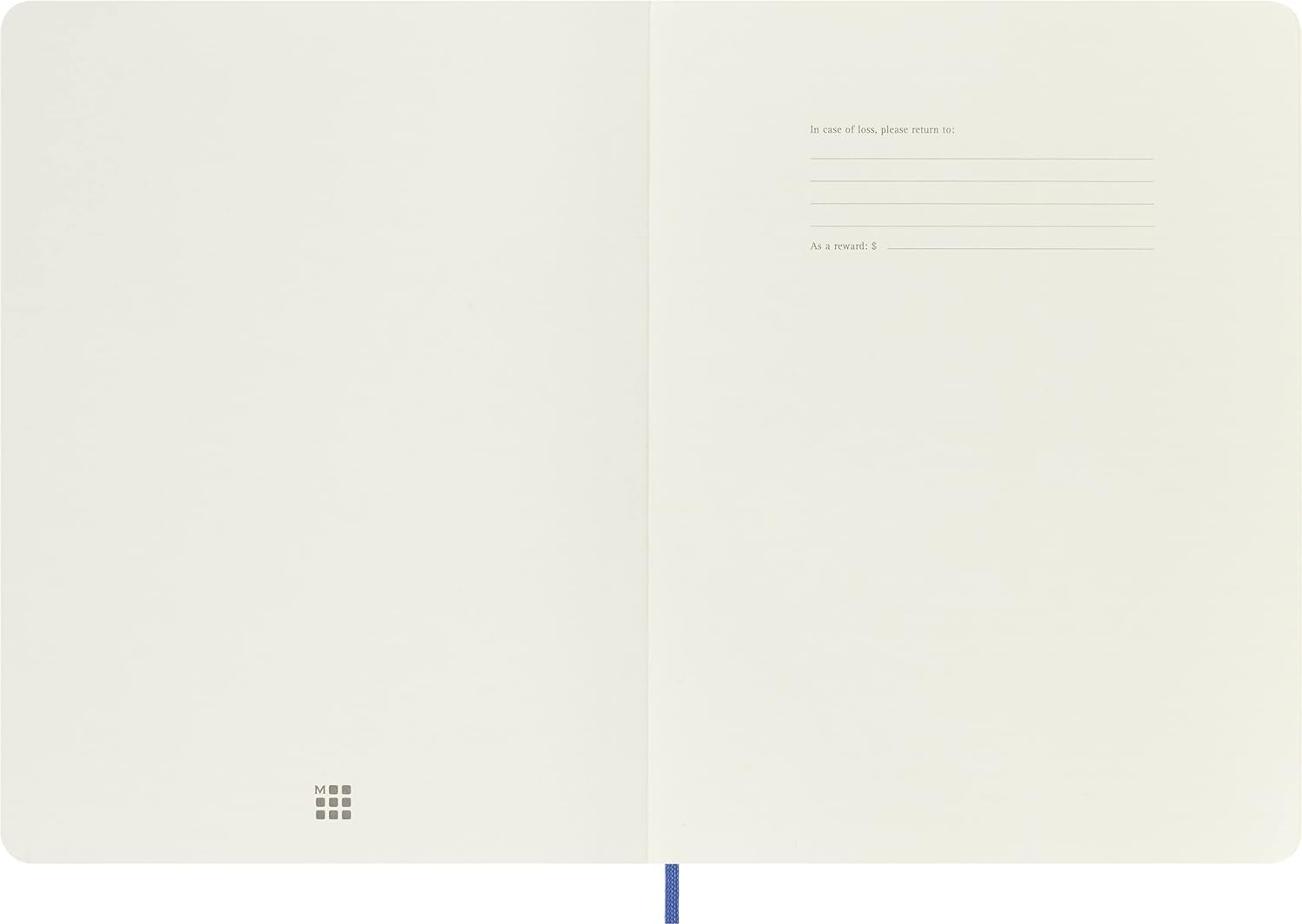 Moleskine - Classic Notebook, Plain Notebook, Soft Cover and Elastic Closure, Size X-Large 19 x 25 cm, Colour Hydrangea Blue, 192 Pages