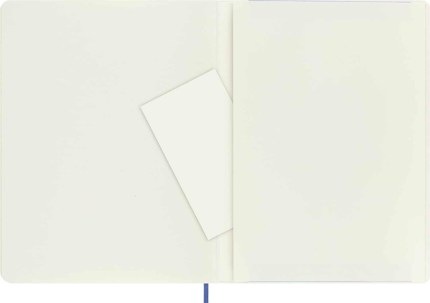 Moleskine - Classic Notebook, Plain Notebook, Soft Cover and Elastic Closure, Size X-Large 19 x 25 cm, Colour Hydrangea Blue, 192 Pages