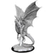 WizKids- D&D Nolzurs Marvelous Upainted Miniatures: Wave 11: Young Silver Dragon Dungeons (WK90036
