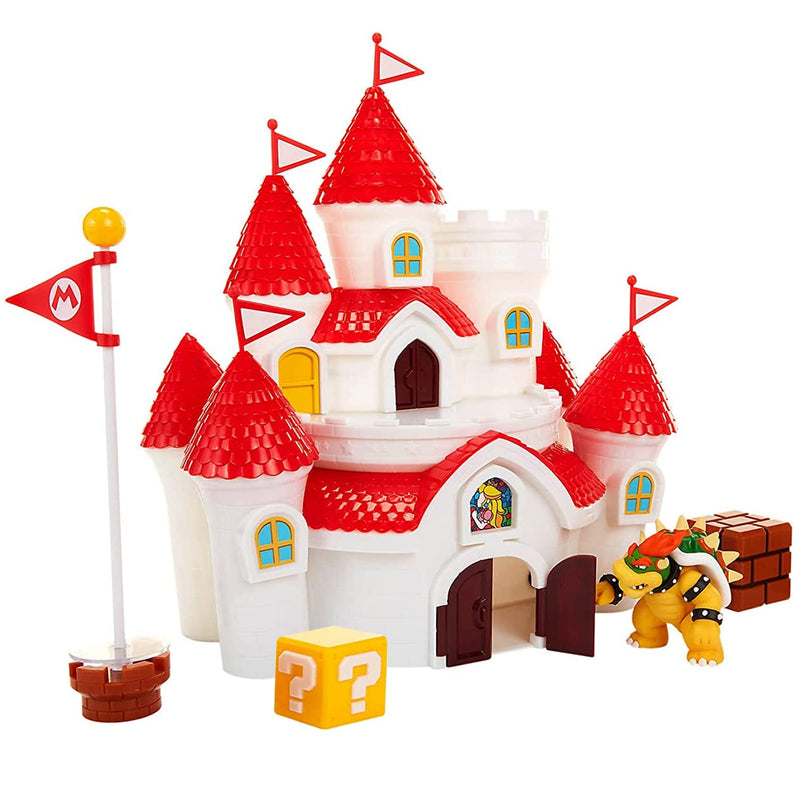 Nintendo Super Mario großes Spielset Luxus Pilzkönigreich Schloss inkl. 1 Bowser Figur 6cm