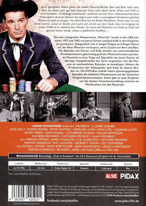 Maverick, Vol. 2 / Weitere sieben Folgen der legendären Westernserie mit James Garner + Bonusfolge mit Clint Eastwood (Pidax Western-Klassiker)